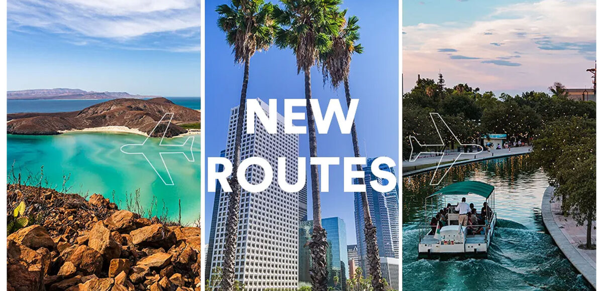 Alaska Airlines routes from LA to La Paz and Monterrey, Mexico