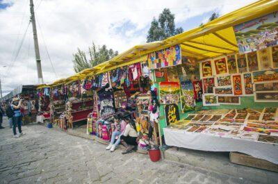 Ecuador, Quito Market Stalls El Panecillo